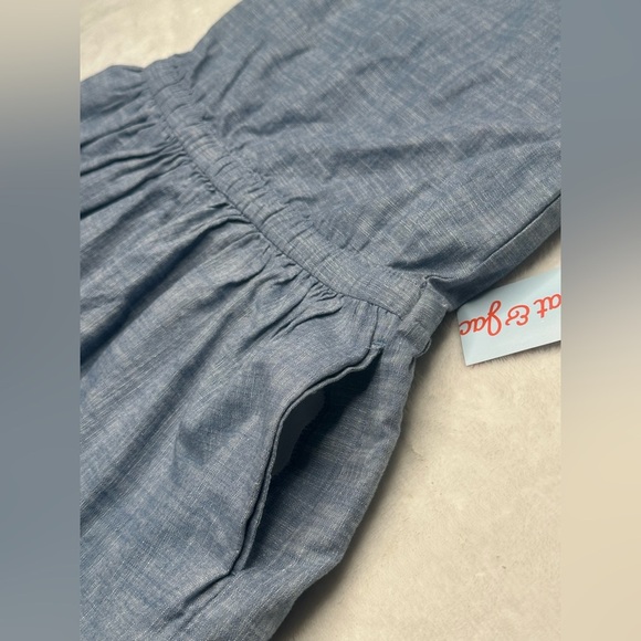 Girl’s Blue Denim Dress with Stars  Kids Sizes USA 4th of July - Picture 4 of 10